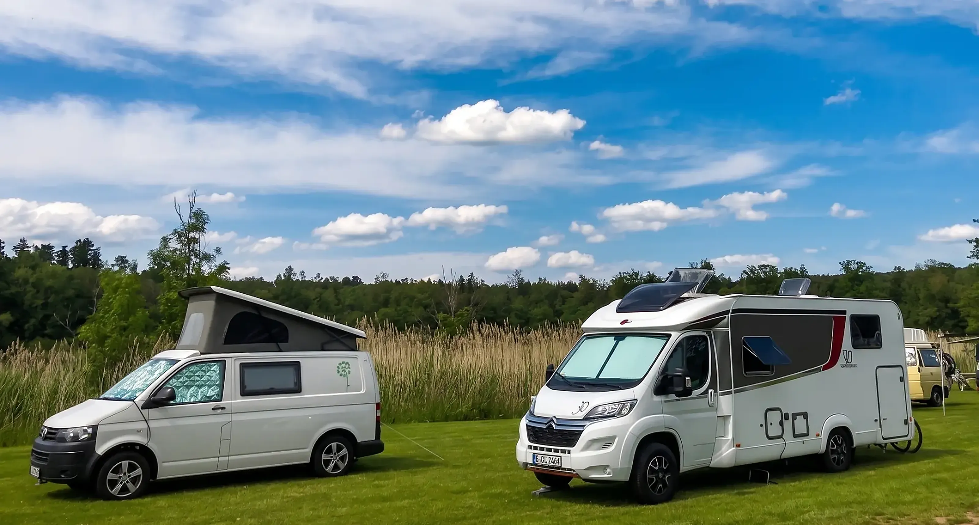Campingbereich Sonnenwiese direkt am Ufer des Gederner Sees