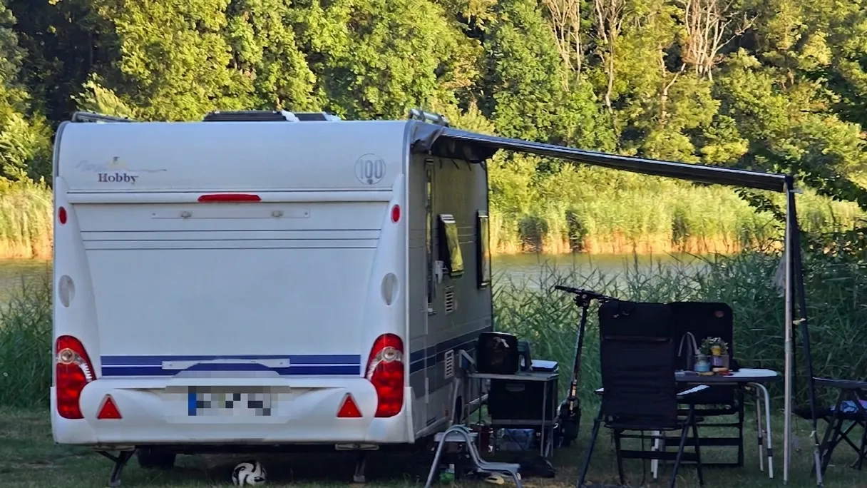 Campingbereich Sonnenwiese direkt am Ufer des Gederner Sees