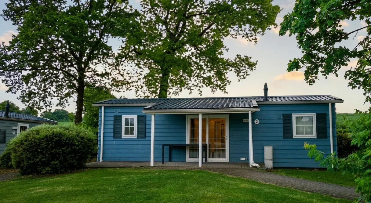 Mobilheim mit Terrasse im Campingpark am Gederner See