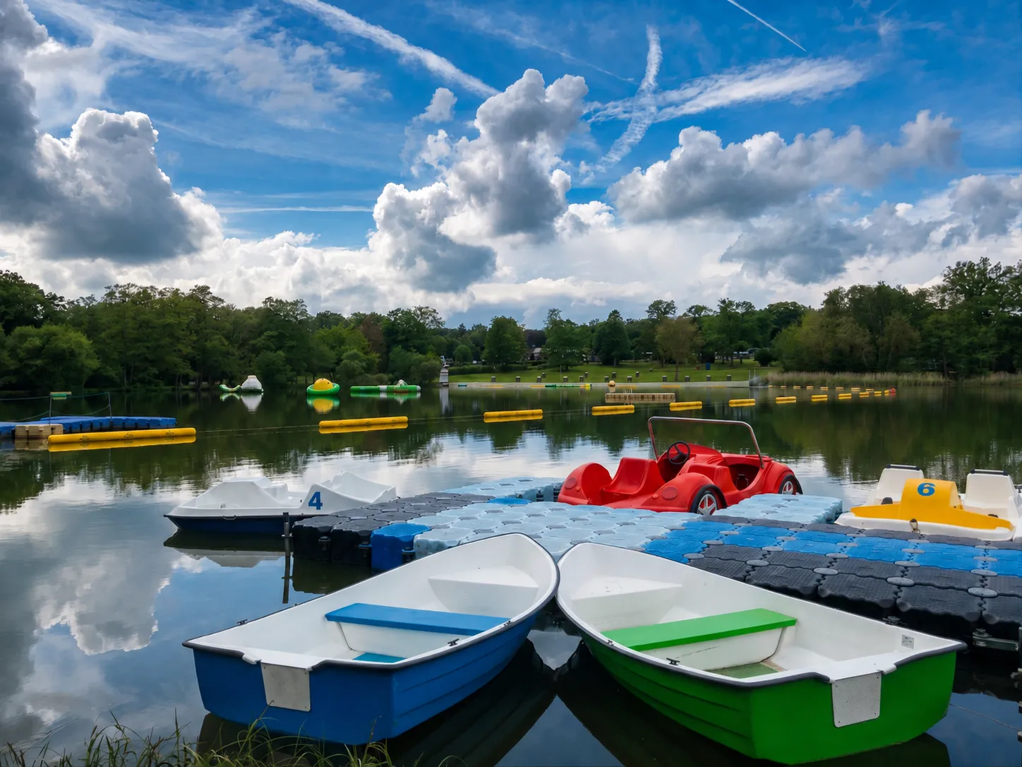 Bootsverleih mit Tretbooten und Kajaks am Gederner See