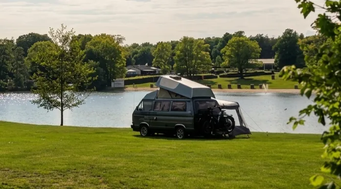 Campingbereich Sonnenwiese direkt am Ufer des Gederner Sees