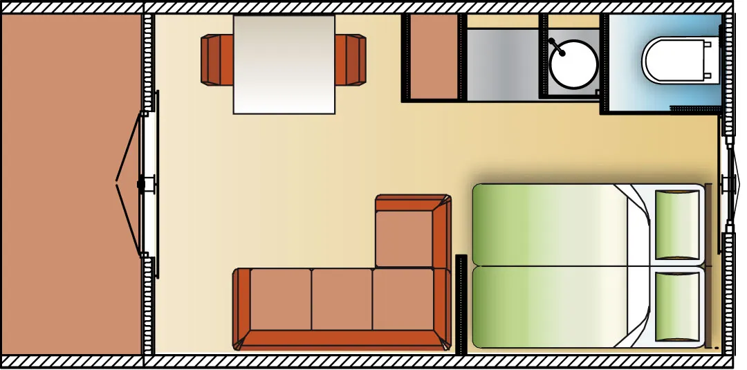 Grundriss einer Woodlodge